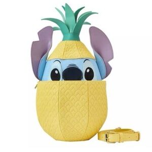NWT Loungefly Stitch Shoppe Lilo & Stitch Figural Pineapple Crossbody
